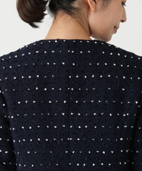 Leilian / レリアン テーラードジャケット | ドットツイードジャケット【セレモニー】【Leilian WHITE LABEL】 | 詳細21