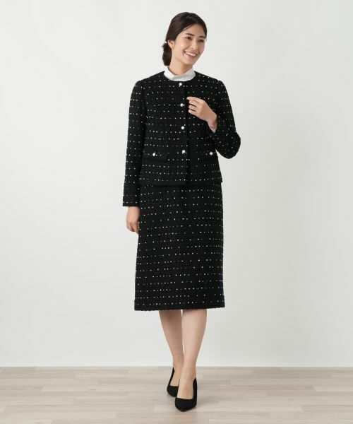 Leilian / レリアン テーラードジャケット | ドットツイードジャケット【セレモニー】【Leilian WHITE LABEL】 | 詳細5