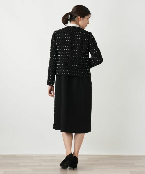 Leilian / レリアン テーラードジャケット | ドットツイードジャケット【セレモニー】【Leilian WHITE LABEL】 | 詳細7