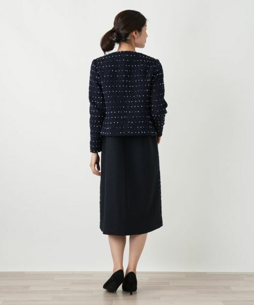 Leilian / レリアン ロング・マキシ丈ワンピース | ドットツイードジャンパースカート【セレモニー】【Leilian WHITE LABEL】 | 詳細22