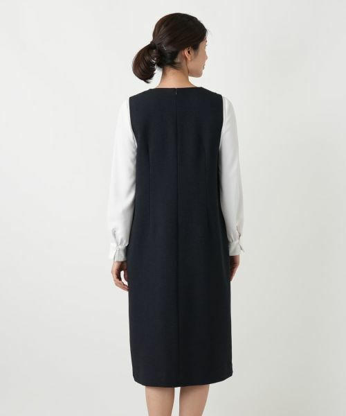 Leilian / レリアン ロング・マキシ丈ワンピース | ドットツイードジャンパースカート【セレモニー】【Leilian WHITE LABEL】 | 詳細25