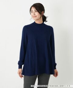 Leilian / レリアン ニット・セーター | カシミヤ混ケーブルハイネックニット【Leilian WHITE LABEL】