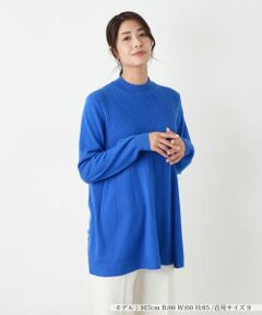 Leilian / レリアン ニット・セーター | カシミヤ混ケーブルハイネックニット【Leilian WHITE LABEL】