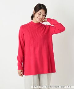 Leilian / レリアン ニット・セーター | カシミヤ混ケーブルハイネックニット【Leilian WHITE LABEL】