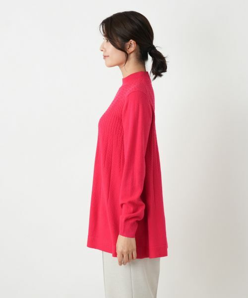 Leilian / レリアン ニット・セーター | カシミヤ混ケーブルハイネックニット【Leilian WHITE LABEL】 | 詳細11