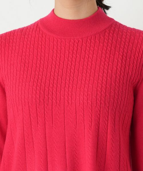Leilian / レリアン ニット・セーター | カシミヤ混ケーブルハイネックニット【Leilian WHITE LABEL】 | 詳細13