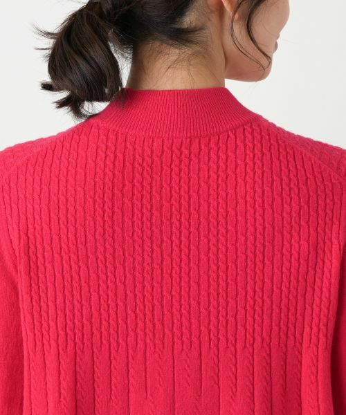 Leilian / レリアン ニット・セーター | カシミヤ混ケーブルハイネックニット【Leilian WHITE LABEL】 | 詳細14