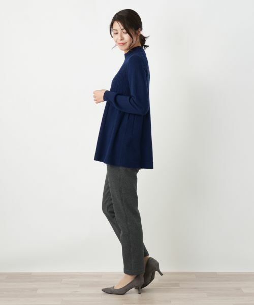 Leilian / レリアン ニット・セーター | カシミヤ混ケーブルハイネックニット【Leilian WHITE LABEL】 | 詳細2