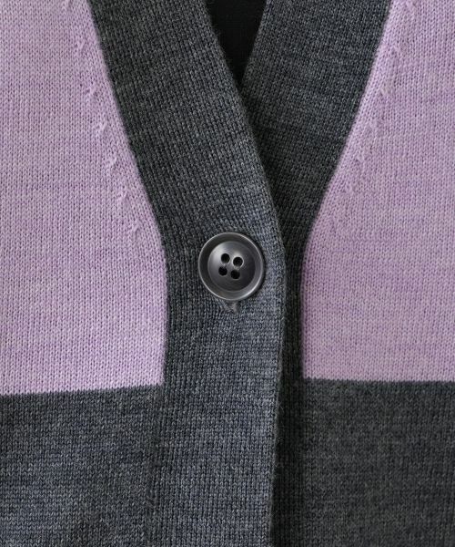 Leilian / レリアン カーディガン・ボレロ | カラーブロックVネックカーディガン【Leilian WHITE LABEL】 | 詳細17
