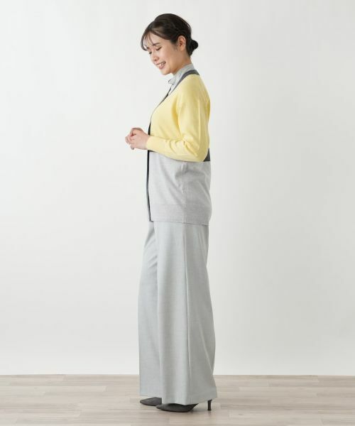 Leilian / レリアン カーディガン・ボレロ | カラーブロックVネックカーディガン【Leilian WHITE LABEL】 | 詳細2