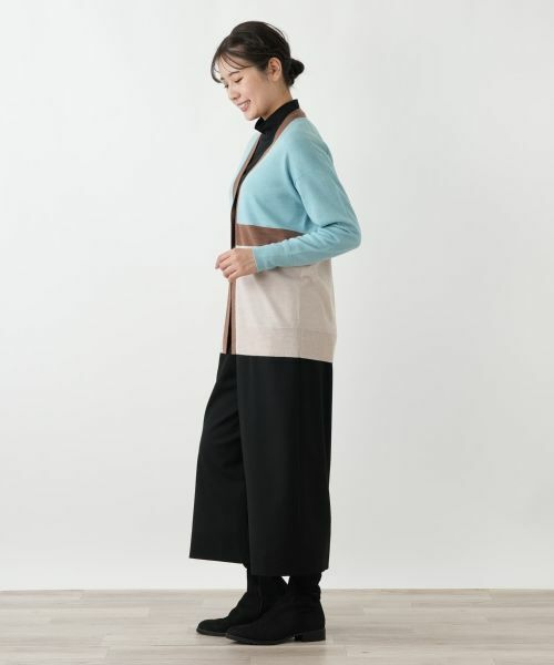 Leilian / レリアン カーディガン・ボレロ | カラーブロックVネックカーディガン【Leilian WHITE LABEL】 | 詳細5
