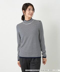 Leilian / レリアン ニット・セーター | ハイネックボーダーニット【Leilian WHITE LABEL】