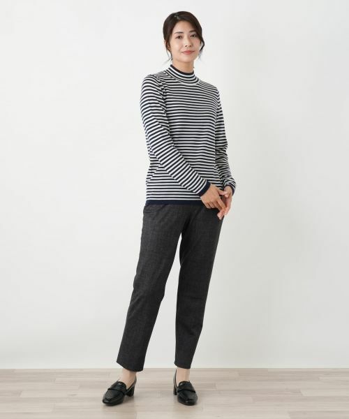Leilian / レリアン ニット・セーター | ハイネックボーダーニット【Leilian WHITE LABEL】 | 詳細15