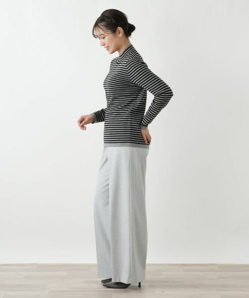 Leilian / レリアン ニット・セーター | ハイネックボーダーニット【Leilian WHITE LABEL】 | 詳細2
