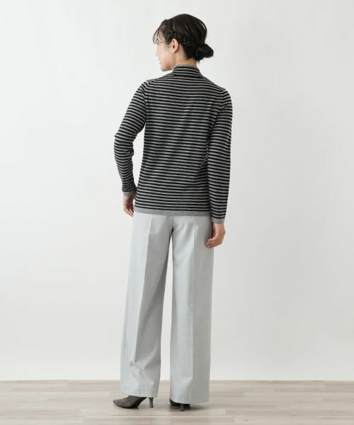 Leilian / レリアン ニット・セーター | ハイネックボーダーニット【Leilian WHITE LABEL】 | 詳細3