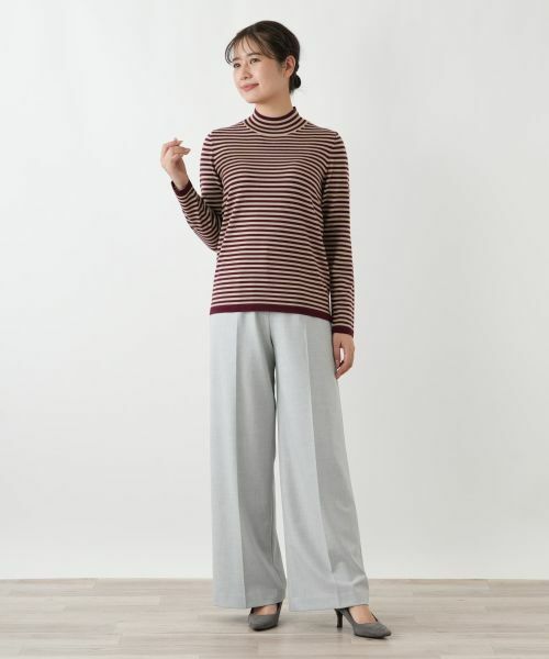 Leilian / レリアン ニット・セーター | ハイネックボーダーニット【Leilian WHITE LABEL】 | 詳細4