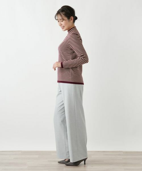 Leilian / レリアン ニット・セーター | ハイネックボーダーニット【Leilian WHITE LABEL】 | 詳細5