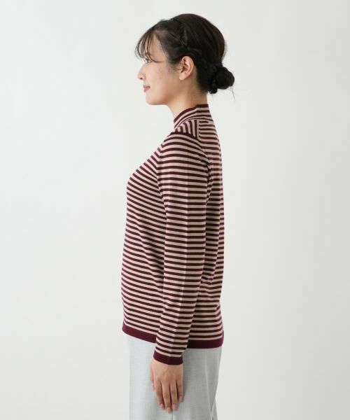 Leilian / レリアン ニット・セーター | ハイネックボーダーニット【Leilian WHITE LABEL】 | 詳細8