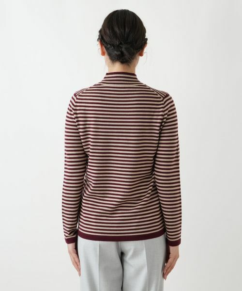 Leilian / レリアン ニット・セーター | ハイネックボーダーニット【Leilian WHITE LABEL】 | 詳細9