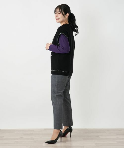 Leilian / レリアン テーラードジャケット | 雪柄ニットベスト【MUSE BY ROCHAS Premiere】 | 詳細2