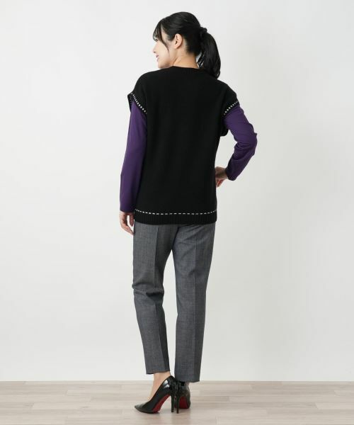 Leilian / レリアン テーラードジャケット | 雪柄ニットベスト【MUSE BY ROCHAS Premiere】 | 詳細3