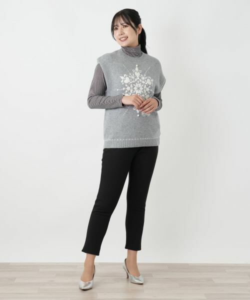 Leilian / レリアン テーラードジャケット | 雪柄ニットベスト【MUSE BY ROCHAS Premiere】 | 詳細4