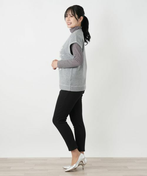 Leilian / レリアン テーラードジャケット | 雪柄ニットベスト【MUSE BY ROCHAS Premiere】 | 詳細5