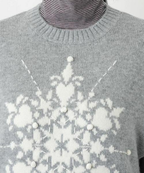 Leilian / レリアン テーラードジャケット | 雪柄ニットベスト【MUSE BY ROCHAS Premiere】 | 詳細7