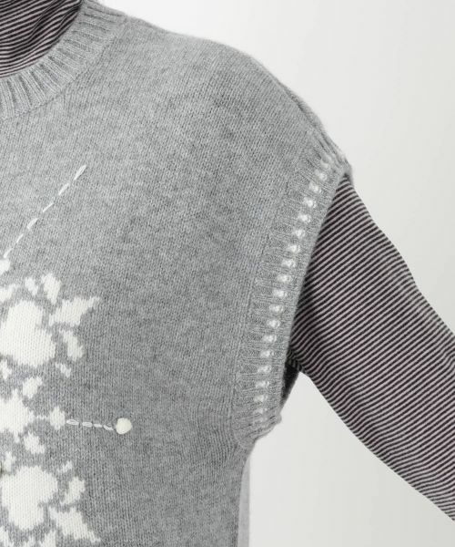 Leilian / レリアン テーラードジャケット | 雪柄ニットベスト【MUSE BY ROCHAS Premiere】 | 詳細9