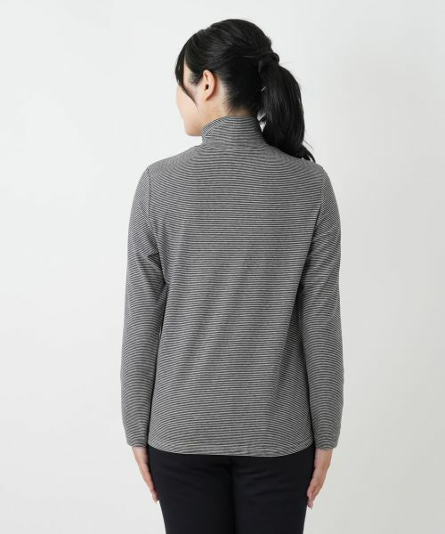 Leilian / レリアン カットソー | ボーダーハイネックカットソー【MUSE BY ROCHAS Premiere】 | 詳細12