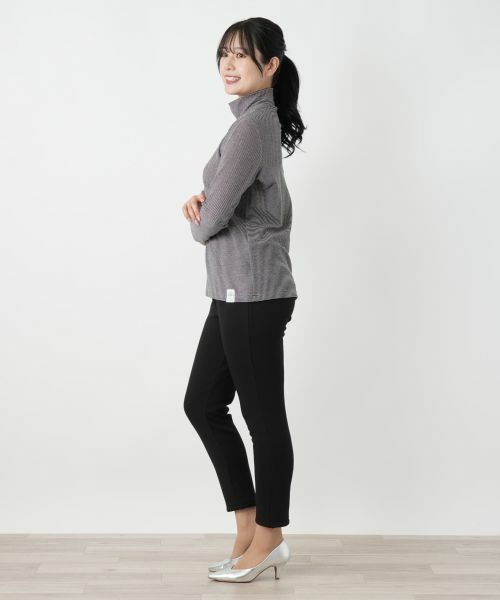 Leilian / レリアン カットソー | ボーダーハイネックカットソー【MUSE BY ROCHAS Premiere】 | 詳細2