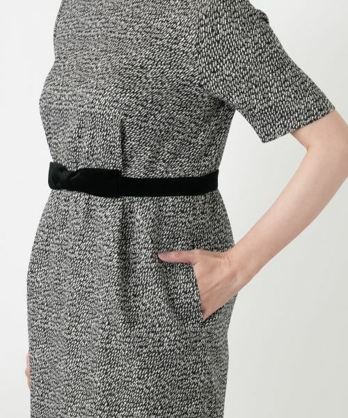 Leilian / レリアン ドレス | ラメ混ウエストリボンワンピース | 詳細10