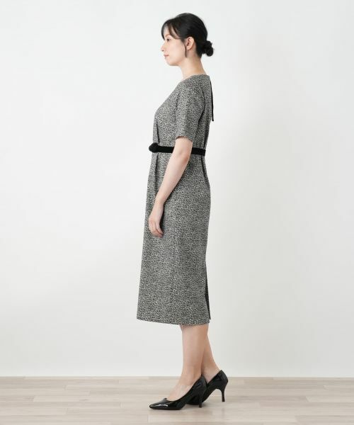 Leilian / レリアン ドレス | ラメ混ウエストリボンワンピース | 詳細2