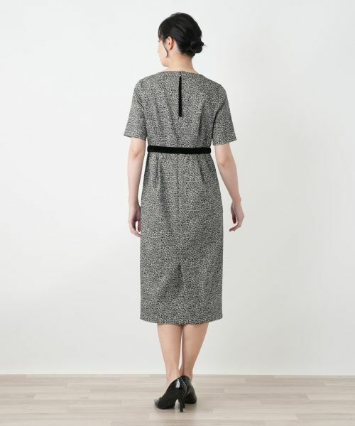 Leilian / レリアン ドレス | ラメ混ウエストリボンワンピース | 詳細3