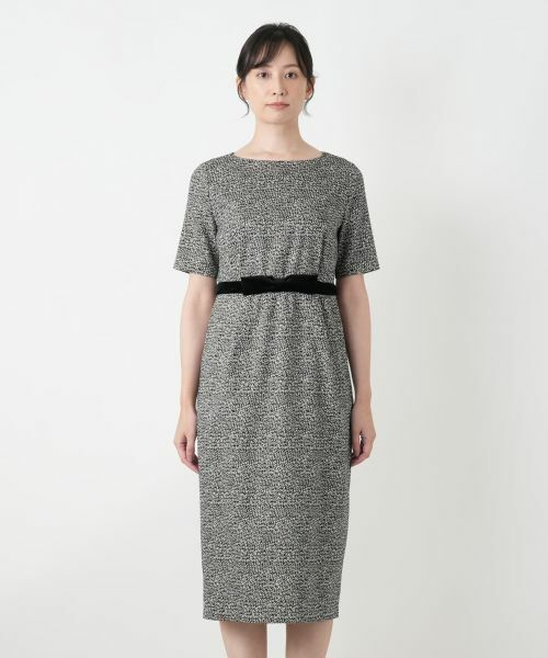 Leilian / レリアン ドレス | ラメ混ウエストリボンワンピース | 詳細4