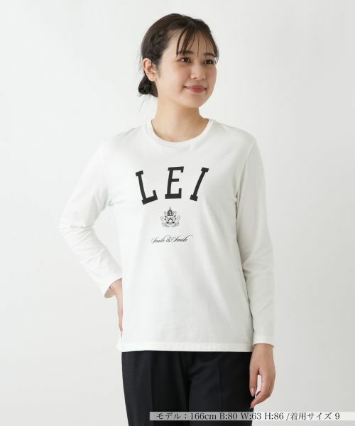 Leilian / レリアン カットソー | ロゴクルーネックカットソー(アイボリー)