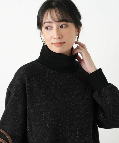 Leilian / レリアン ニット・セーター | ラメハイネックプルオーバー | 詳細1