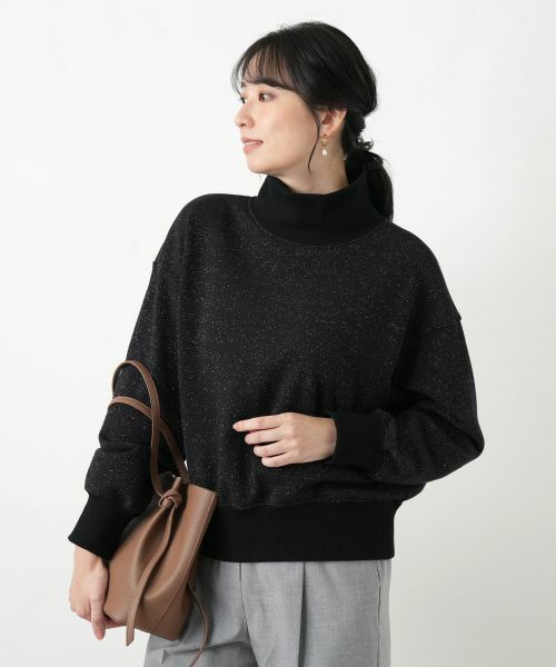 Leilian / レリアン ニット・セーター | ラメハイネックプルオーバー | 詳細2