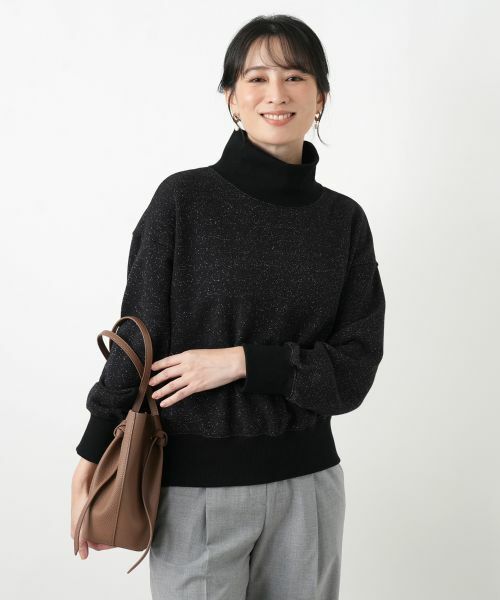 Leilian / レリアン ニット・セーター | ラメハイネックプルオーバー | 詳細3