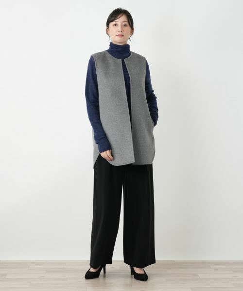 Leilian / レリアン テーラードジャケット | ノーカラーベスト | 詳細1