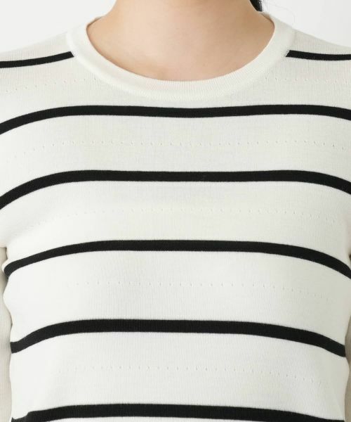 Leilian / レリアン ニット・セーター | パネルボーダークルーネックニット | 詳細10