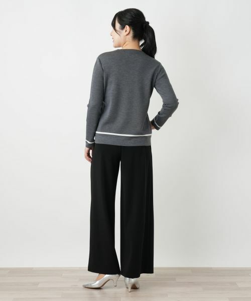 Leilian / レリアン ニット・セーター | パネルボーダークルーネックニット | 詳細3