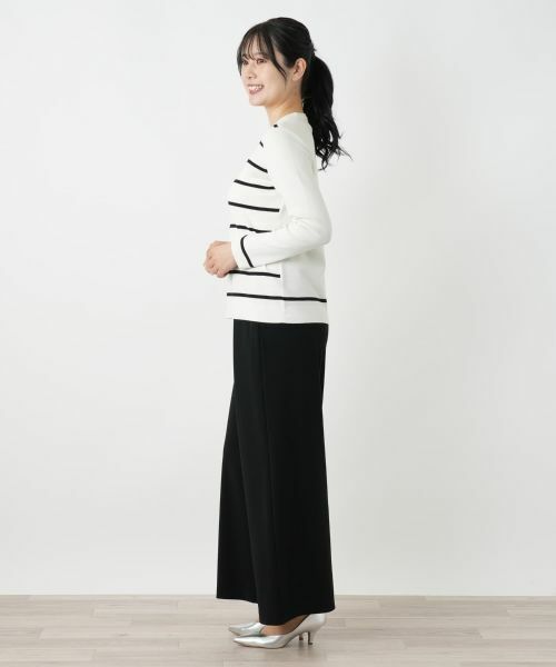 Leilian / レリアン ニット・セーター | パネルボーダークルーネックニット | 詳細5