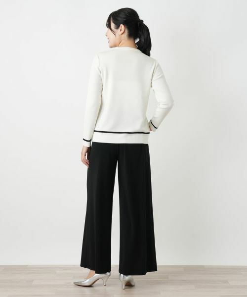 Leilian / レリアン ニット・セーター | パネルボーダークルーネックニット | 詳細6