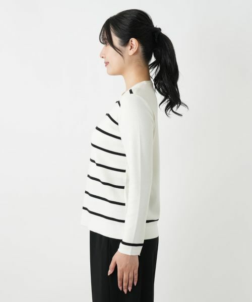 Leilian / レリアン ニット・セーター | パネルボーダークルーネックニット | 詳細8