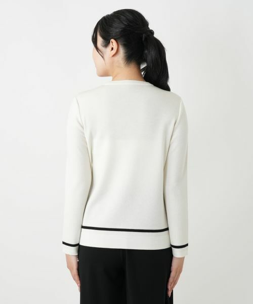 Leilian / レリアン ニット・セーター | パネルボーダークルーネックニット | 詳細9