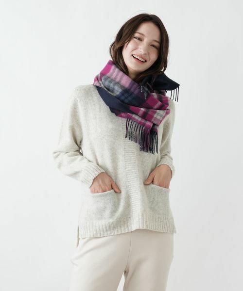 Leilian / レリアン マフラー・ショール・スヌード・ストール | カシミヤタータンチェックストール【JOHNSTONS】 | 詳細2