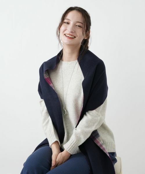 Leilian / レリアン マフラー・ショール・スヌード・ストール | カシミヤタータンチェックストール【JOHNSTONS】 | 詳細6