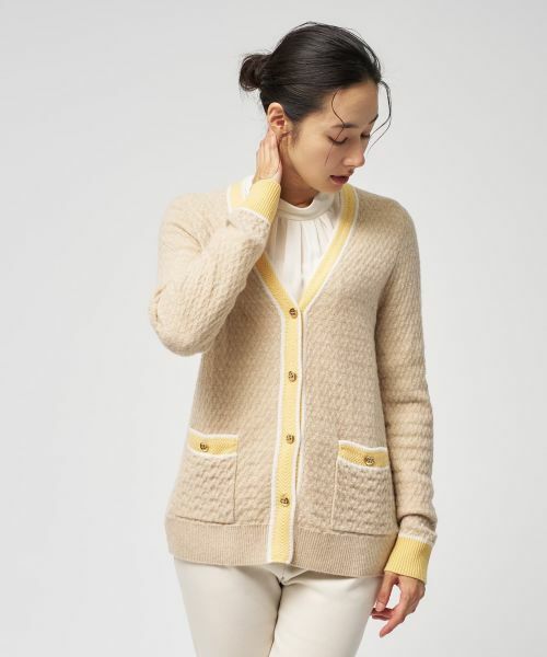 Leilian / レリアン カーディガン・ボレロ | ウォッシャブルカシミヤハート柄カーディガン【25年11月カタログ】 | 詳細2