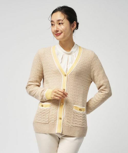 Leilian / レリアン カーディガン・ボレロ | ウォッシャブルカシミヤハート柄カーディガン【25年11月カタログ】 | 詳細3